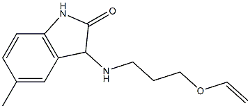 3-{[3-(ethenyloxy)propyl]amino}-5-methyl-2,3-dihydro-1H-indol-2-one Struktur