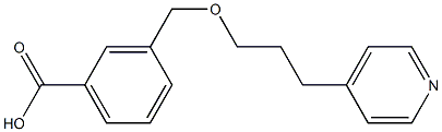 3-{[3-(pyridin-4-yl)propoxy]methyl}benzoic acid Struktur