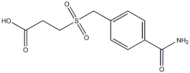 3-{[4-(aminocarbonyl)benzyl]sulfonyl}propanoic acid Struktur