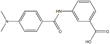 3-{[4-(dimethylamino)benzoyl]amino}benzoic acid Struktur