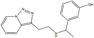 3-{1-[(2-{[1,2,4]triazolo[3,4-a]pyridin-3-yl}ethyl)amino]ethyl}phenol Struktur