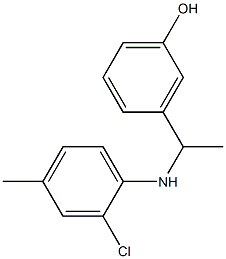 3-{1-[(2-chloro-4-methylphenyl)amino]ethyl}phenol Struktur