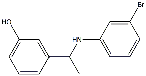 3-{1-[(3-bromophenyl)amino]ethyl}phenol Struktur