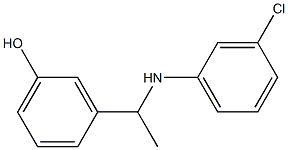 3-{1-[(3-chlorophenyl)amino]ethyl}phenol Struktur