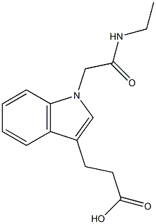 3-{1-[(ethylcarbamoyl)methyl]-1H-indol-3-yl}propanoic acid Struktur