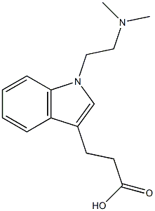 3-{1-[2-(dimethylamino)ethyl]-1H-indol-3-yl}propanoic acid Struktur