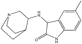 3-{1-azabicyclo[2.2.2]octan-3-ylamino}-5-methyl-2,3-dihydro-1H-indol-2-one Struktur