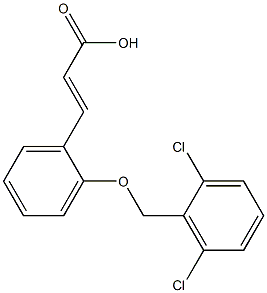 3-{2-[(2,6-dichlorophenyl)methoxy]phenyl}prop-2-enoic acid Struktur