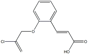 3-{2-[(2-chloroprop-2-en-1-yl)oxy]phenyl}prop-2-enoic acid Struktur