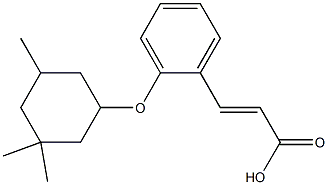 3-{2-[(3,3,5-trimethylcyclohexyl)oxy]phenyl}prop-2-enoic acid Struktur