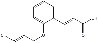 3-{2-[(3-chloroprop-2-en-1-yl)oxy]phenyl}prop-2-enoic acid Struktur