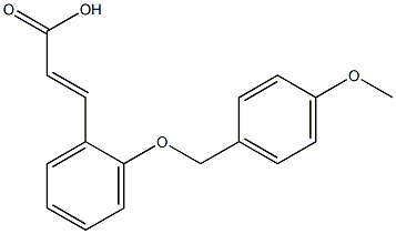 3-{2-[(4-methoxyphenyl)methoxy]phenyl}prop-2-enoic acid Struktur