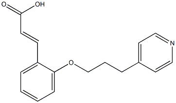 3-{2-[3-(pyridin-4-yl)propoxy]phenyl}prop-2-enoic acid Struktur