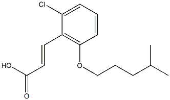 3-{2-chloro-6-[(4-methylpentyl)oxy]phenyl}prop-2-enoic acid Struktur