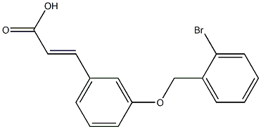 3-{3-[(2-bromophenyl)methoxy]phenyl}prop-2-enoic acid Struktur