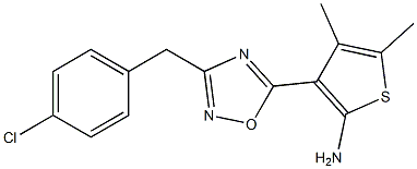 3-{3-[(4-chlorophenyl)methyl]-1,2,4-oxadiazol-5-yl}-4,5-dimethylthiophen-2-amine Struktur