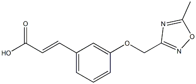 3-{3-[(5-methyl-1,2,4-oxadiazol-3-yl)methoxy]phenyl}prop-2-enoic acid Struktur