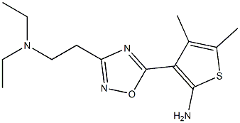 3-{3-[2-(diethylamino)ethyl]-1,2,4-oxadiazol-5-yl}-4,5-dimethylthiophen-2-amine Struktur