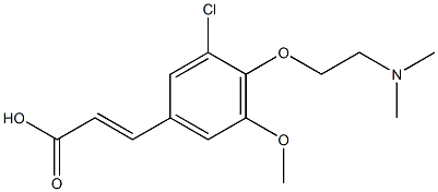 3-{3-chloro-4-[2-(dimethylamino)ethoxy]-5-methoxyphenyl}prop-2-enoic acid Struktur