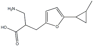 3-amino-2-{[5-(2-methylcyclopropyl)furan-2-yl]methyl}propanoic acid Struktur