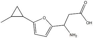 3-amino-3-[5-(2-methylcyclopropyl)-2-furyl]propanoic acid Struktur