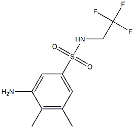 3-amino-4,5-dimethyl-N-(2,2,2-trifluoroethyl)benzene-1-sulfonamide Struktur