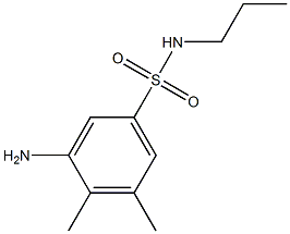 3-amino-4,5-dimethyl-N-propylbenzene-1-sulfonamide Struktur