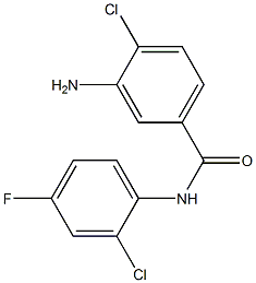 3-amino-4-chloro-N-(2-chloro-4-fluorophenyl)benzamide Struktur