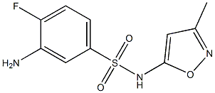 3-amino-4-fluoro-N-(3-methyl-1,2-oxazol-5-yl)benzene-1-sulfonamide Struktur