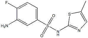 3-amino-4-fluoro-N-(5-methyl-1,3-thiazol-2-yl)benzene-1-sulfonamide Struktur