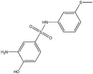 3-amino-4-hydroxy-N-[3-(methylsulfanyl)phenyl]benzene-1-sulfonamide Struktur