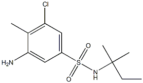 3-amino-5-chloro-4-methyl-N-(2-methylbutan-2-yl)benzene-1-sulfonamide Struktur