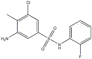 3-amino-5-chloro-N-(2-fluorophenyl)-4-methylbenzene-1-sulfonamide Struktur