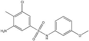 3-amino-5-chloro-N-(3-methoxyphenyl)-4-methylbenzene-1-sulfonamide Struktur