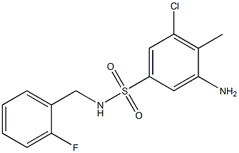 3-amino-5-chloro-N-[(2-fluorophenyl)methyl]-4-methylbenzene-1-sulfonamide Struktur