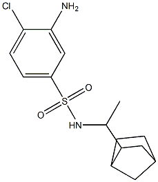 3-amino-N-(1-{bicyclo[2.2.1]heptan-2-yl}ethyl)-4-chlorobenzene-1-sulfonamide Struktur