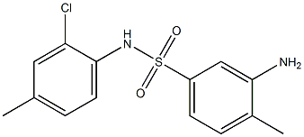 3-amino-N-(2-chloro-4-methylphenyl)-4-methylbenzene-1-sulfonamide Struktur