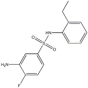 3-amino-N-(2-ethylphenyl)-4-fluorobenzene-1-sulfonamide Struktur