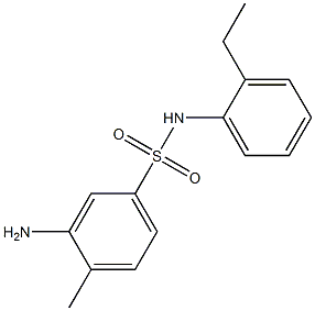 3-amino-N-(2-ethylphenyl)-4-methylbenzene-1-sulfonamide Struktur