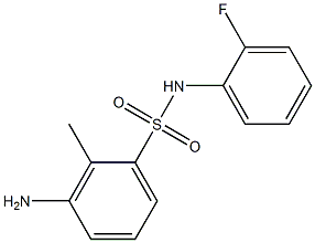 3-amino-N-(2-fluorophenyl)-2-methylbenzene-1-sulfonamide Struktur