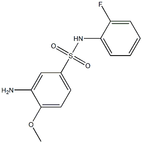 3-amino-N-(2-fluorophenyl)-4-methoxybenzene-1-sulfonamide Struktur