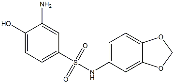 3-amino-N-(2H-1,3-benzodioxol-5-yl)-4-hydroxybenzene-1-sulfonamide Struktur