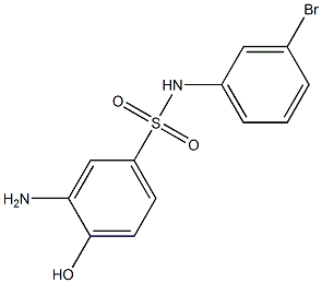 3-amino-N-(3-bromophenyl)-4-hydroxybenzene-1-sulfonamide Struktur