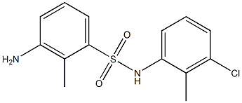 3-amino-N-(3-chloro-2-methylphenyl)-2-methylbenzene-1-sulfonamide Struktur