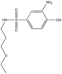 3-amino-N-(3-ethoxypropyl)-4-hydroxybenzene-1-sulfonamide Struktur