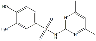 3-amino-N-(4,6-dimethylpyrimidin-2-yl)-4-hydroxybenzene-1-sulfonamide Struktur