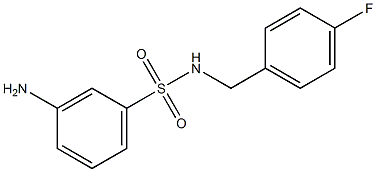 3-amino-N-(4-fluorobenzyl)benzenesulfonamide Struktur