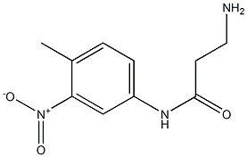 3-amino-N-(4-methyl-3-nitrophenyl)propanamide Struktur