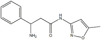 3-amino-N-(5-methylisoxazol-3-yl)-3-phenylpropanamide Struktur