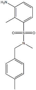 3-amino-N,2-dimethyl-N-[(4-methylphenyl)methyl]benzene-1-sulfonamide Struktur